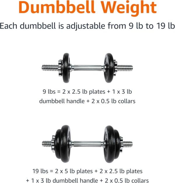 Adjustable Dumbbell Hand Weight Set